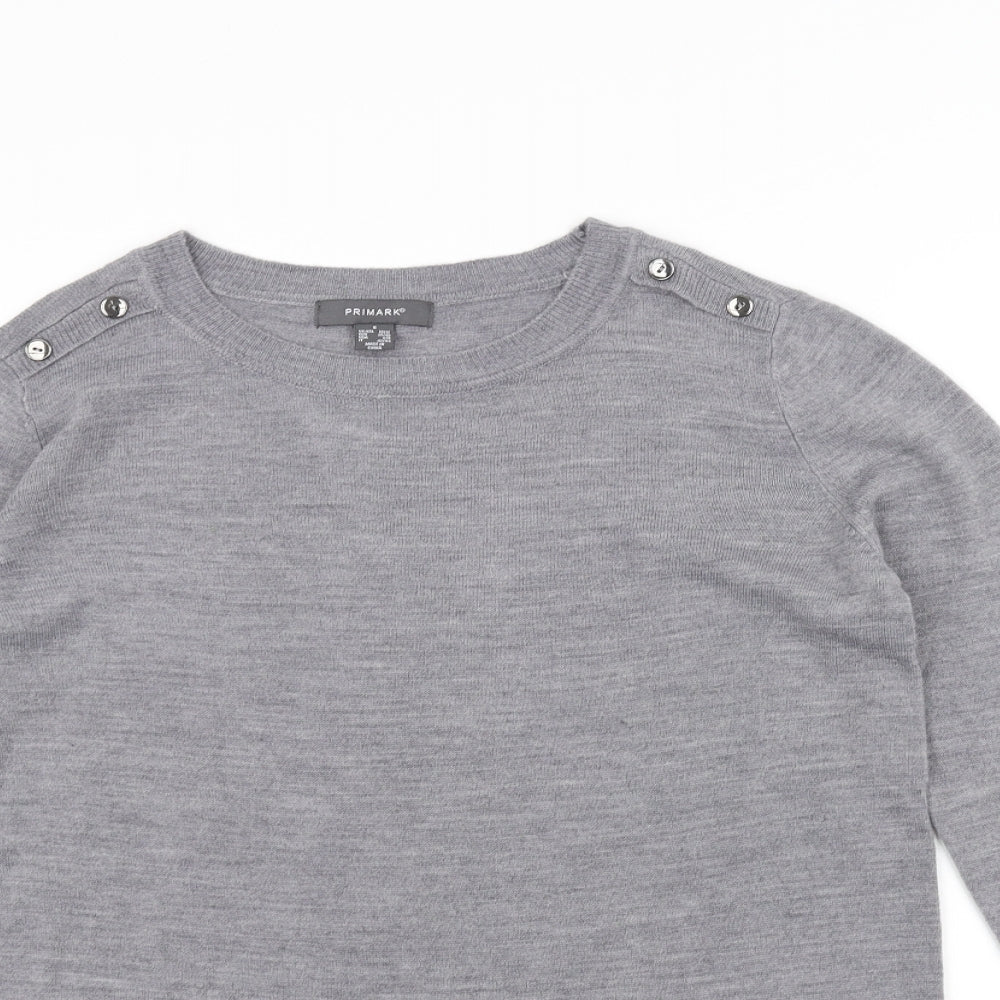 Primark Womens Grey   Pullover Jumper Size S