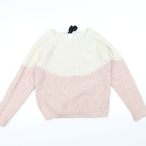 Le Redoute Girls Pink  Knit Pullover Jumper Size 14 Years