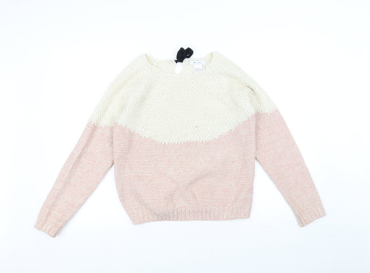 Le Redoute Girls Pink Knit Pullover Jumper Size 14 Years