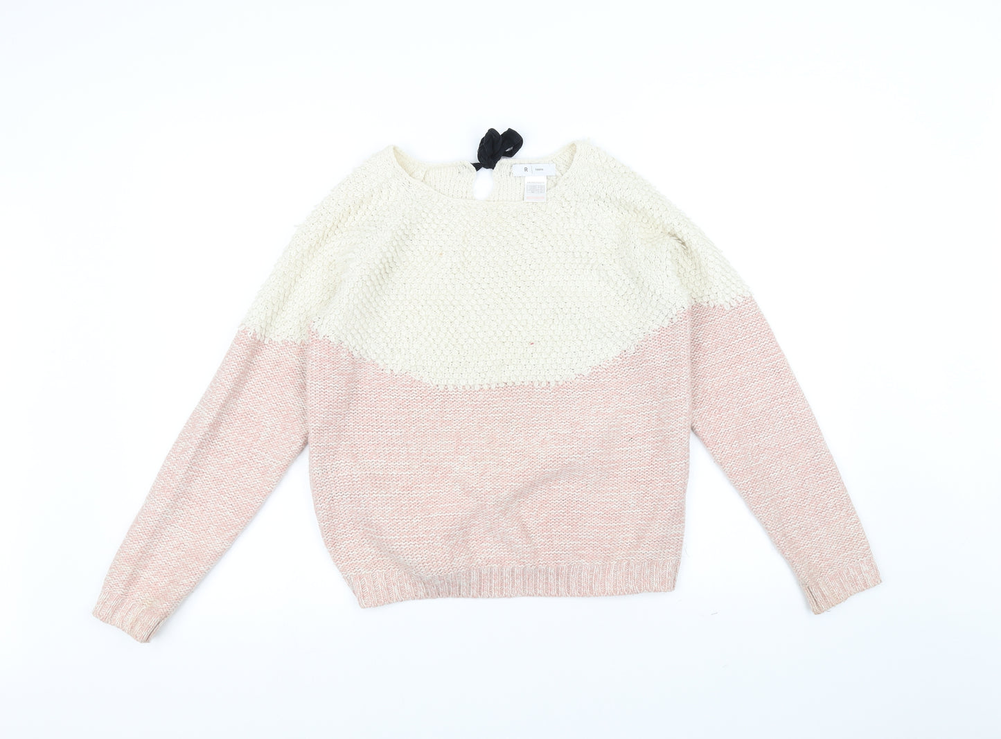 Le Redoute Girls Pink  Knit Pullover Jumper Size 14 Years