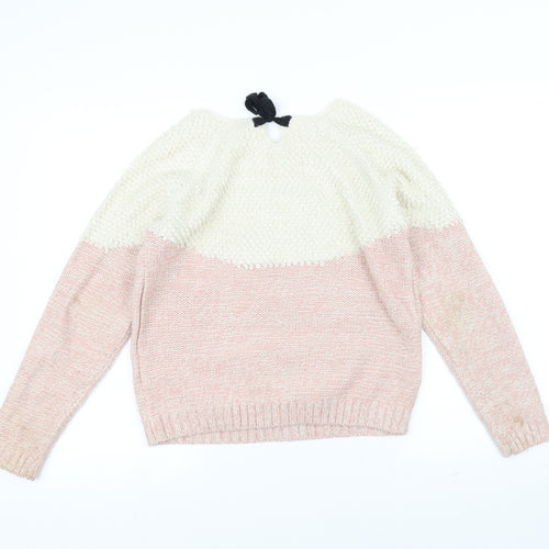 Le Redoute Girls Pink  Knit Pullover Jumper Size 14 Years