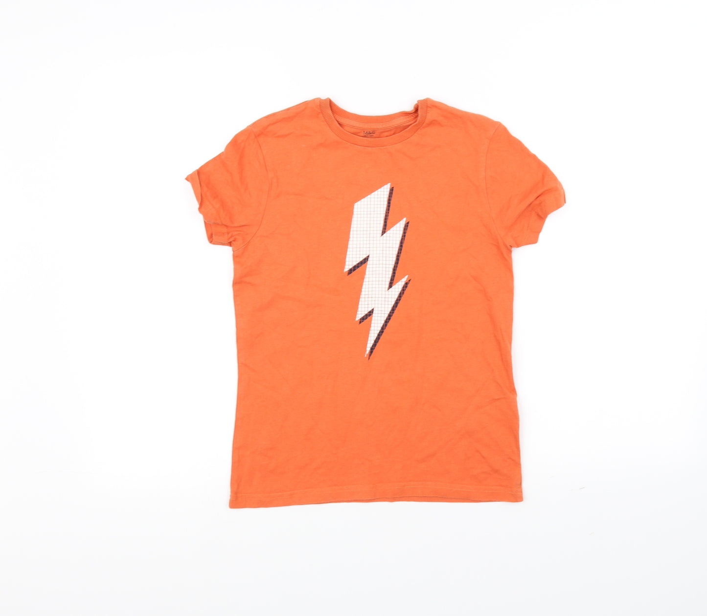 Marks and Spencer Boys Orange   Basic T-Shirt Size 9-10 Years