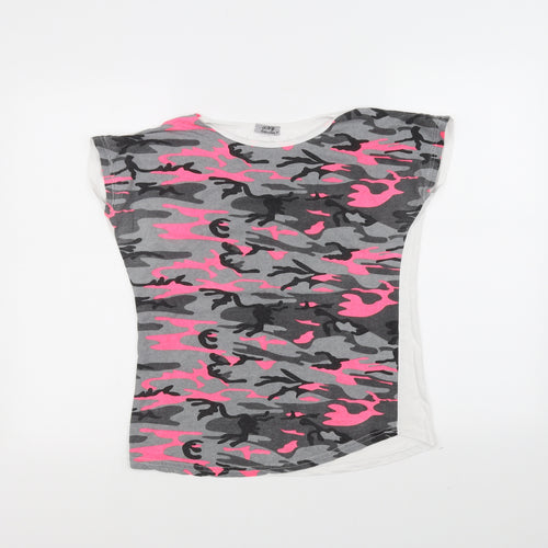 MHY Womens Green Camouflage  Basic T-Shirt Size M
