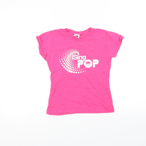 Fruit of the Loom Girls Pink   Basic T-Shirt Size 7-8 Years