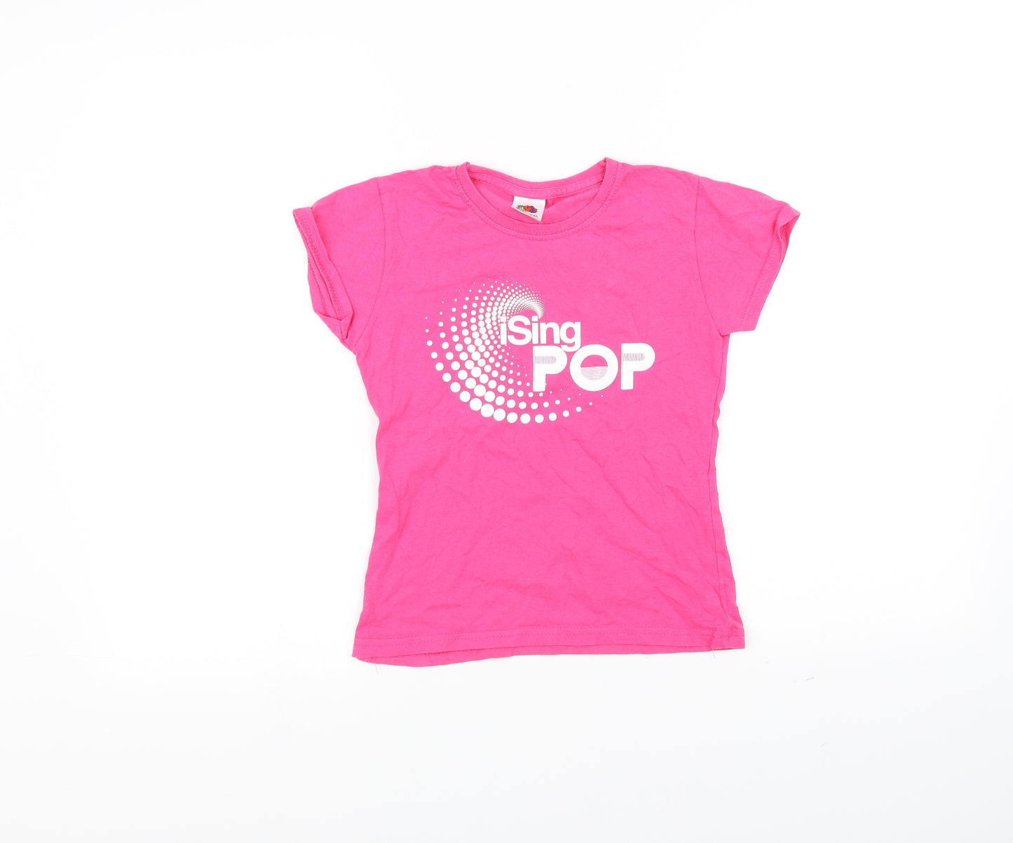 Fruit of the Loom Girls Pink   Basic T-Shirt Size 7-8 Years