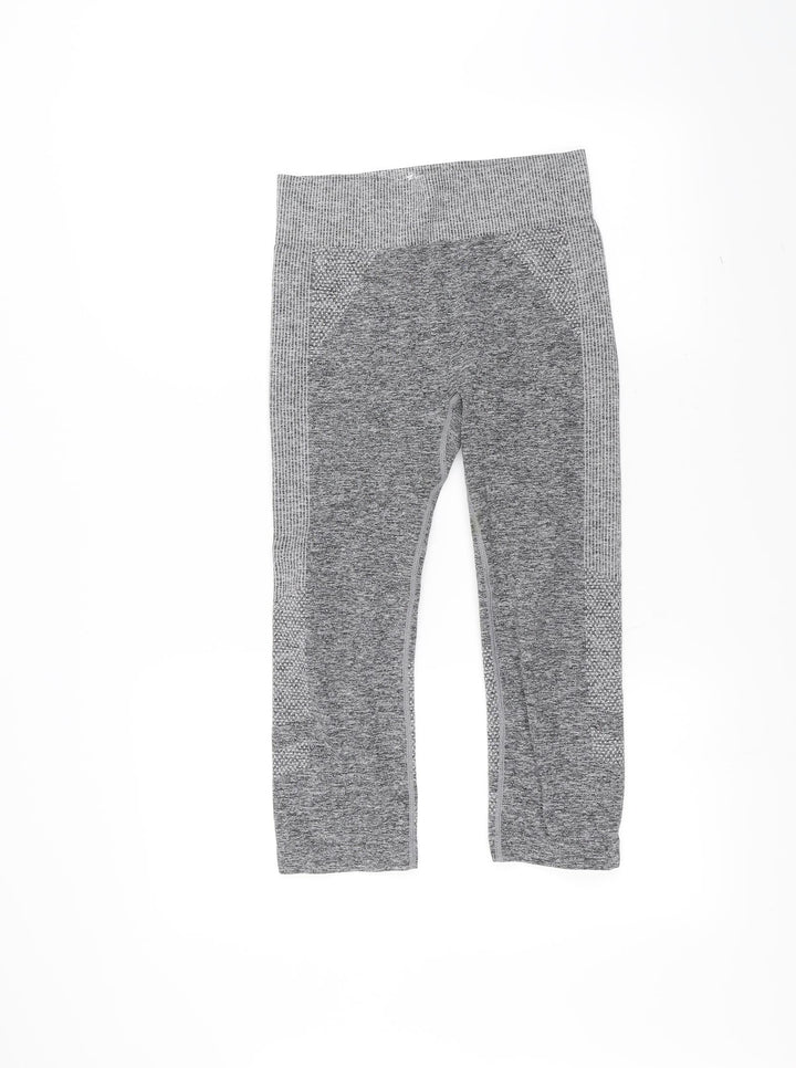 Workout Womens Grey Jogger Leggings Size 10 L20 in - Cropped Leg