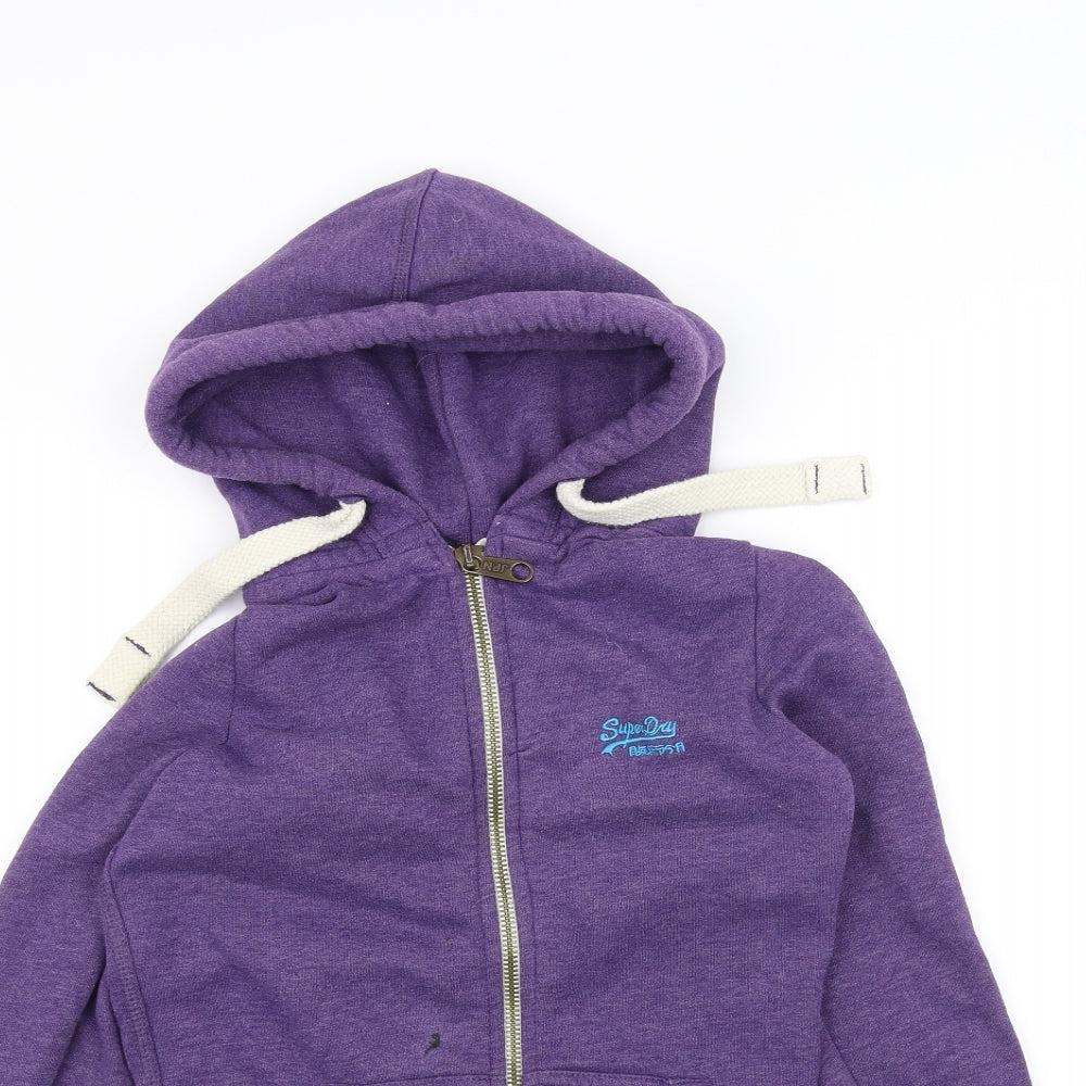 Superdry Womens Purple   Full Zip Hoodie Size XS