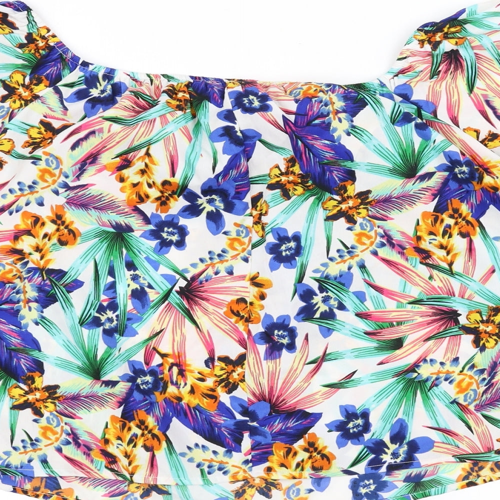 Primark Womens White Floral  Basic Blouse Size 14