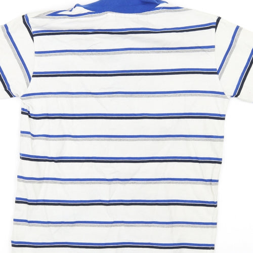 Peterborough United Boys Blue Striped  Basic Polo Size 7-8 Years