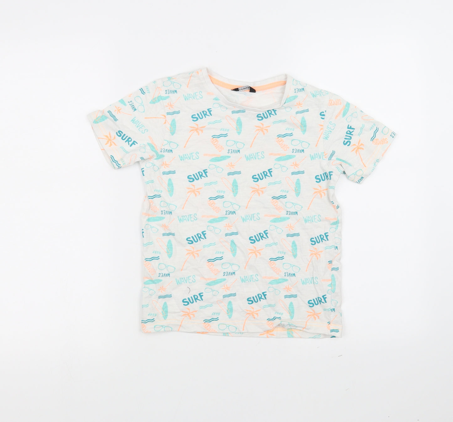 George Girls White   Basic T-Shirt Size 8-9 Years