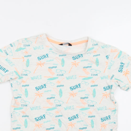 George Girls White   Basic T-Shirt Size 8-9 Years