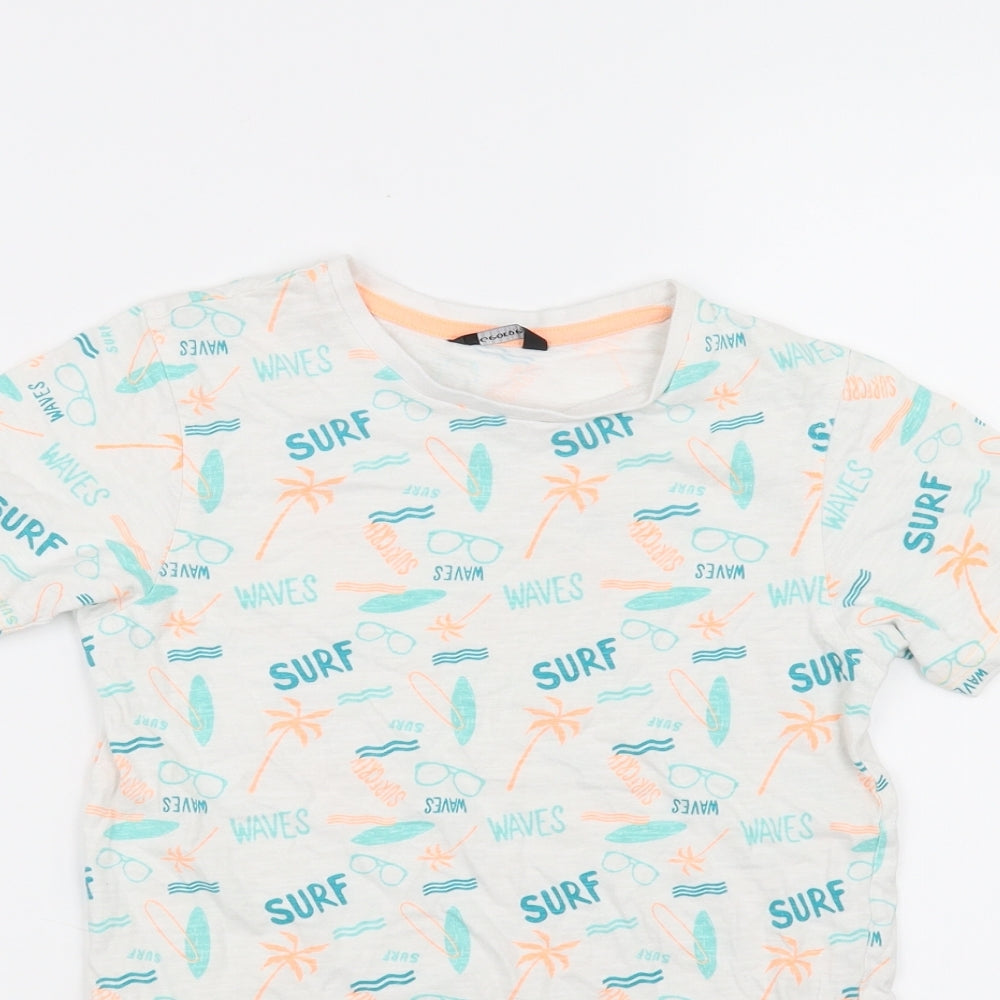 George Girls White   Basic T-Shirt Size 8-9 Years