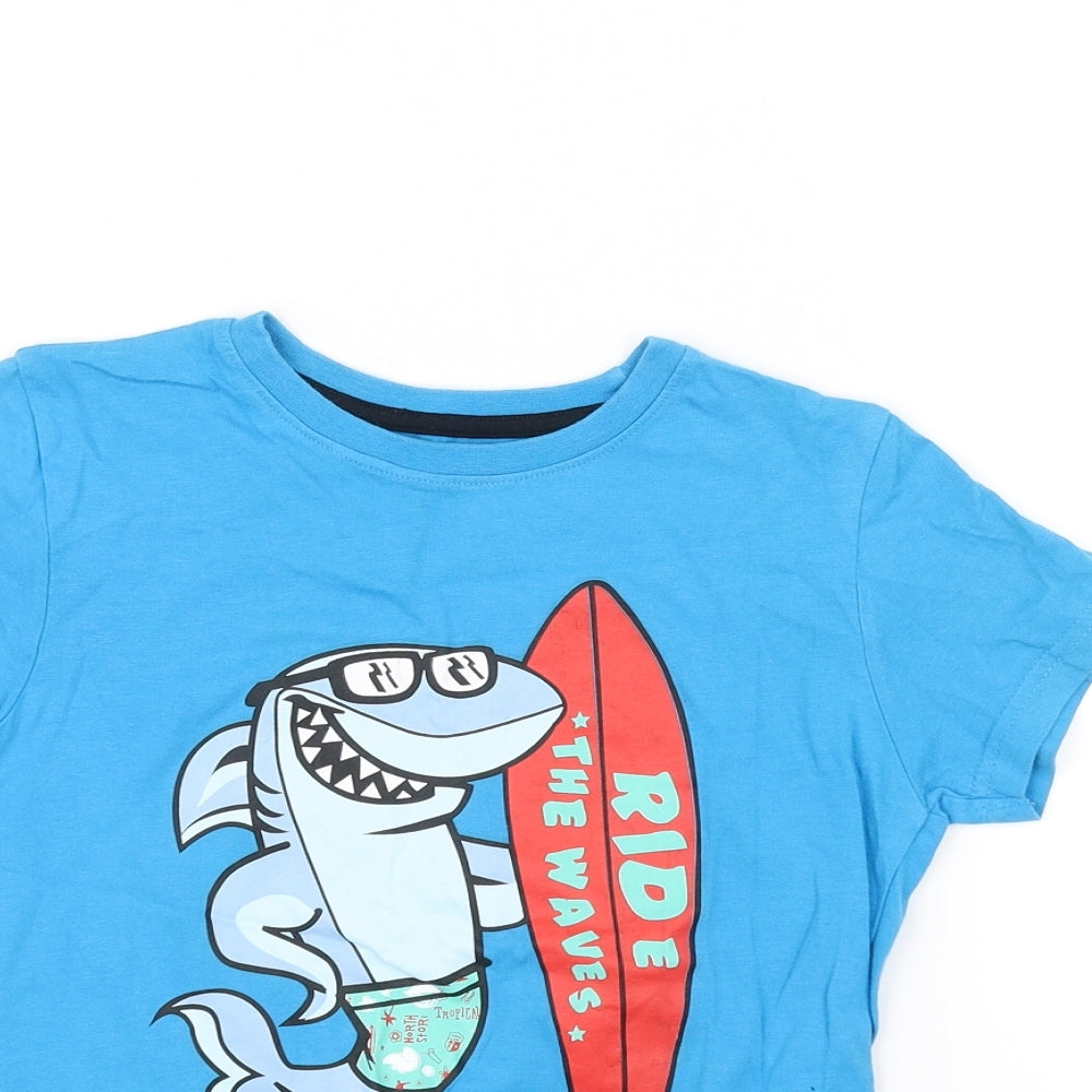Primark Boys Blue   Basic T-Shirt Size 7-8 Years