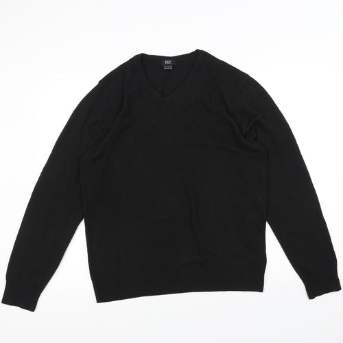 F&F Mens Black   Pullover Jumper Size L