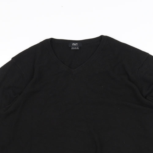F&F Mens Black   Pullover Jumper Size L