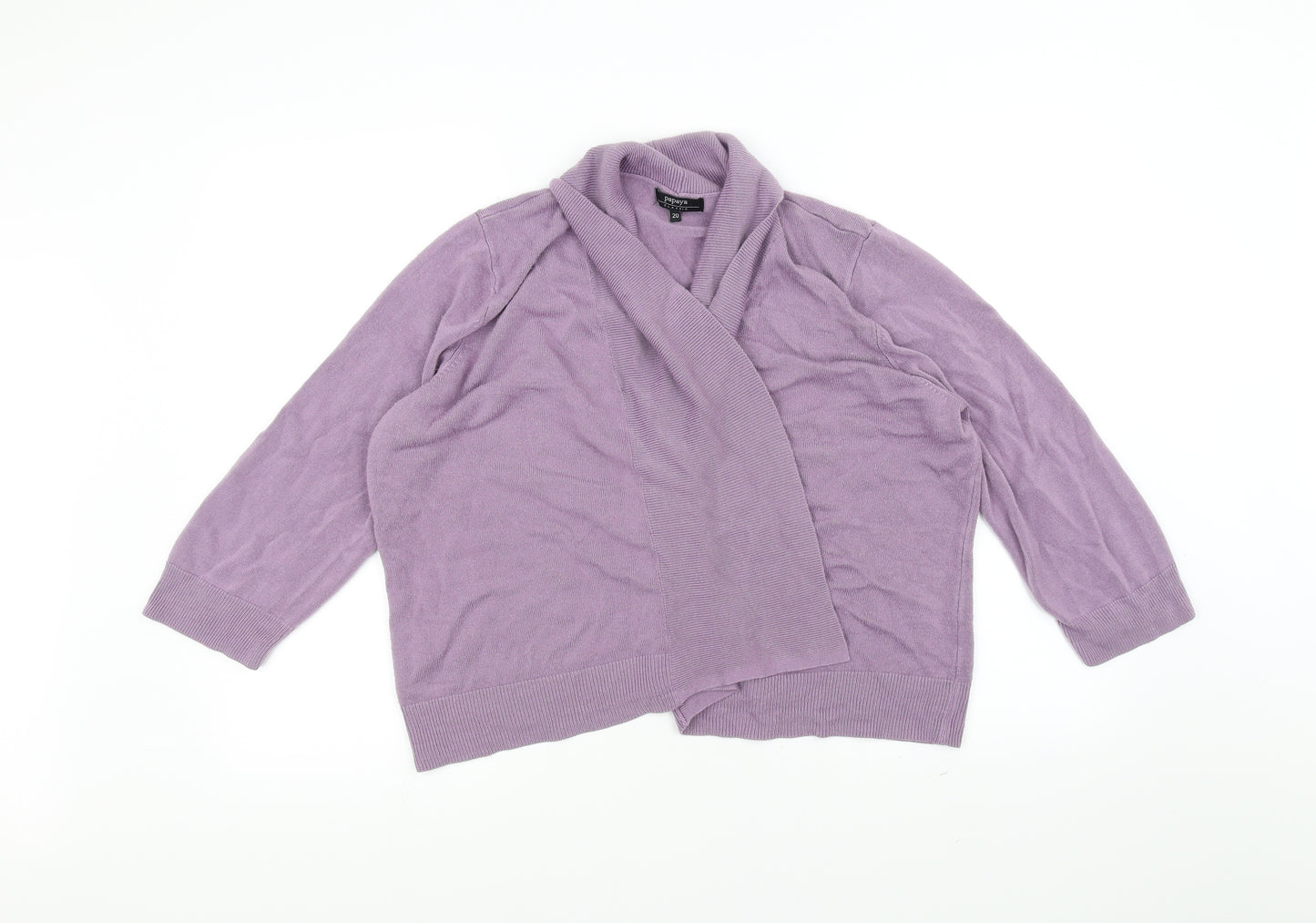 Papaya Womens Purple   Cardigan Jumper Size 20