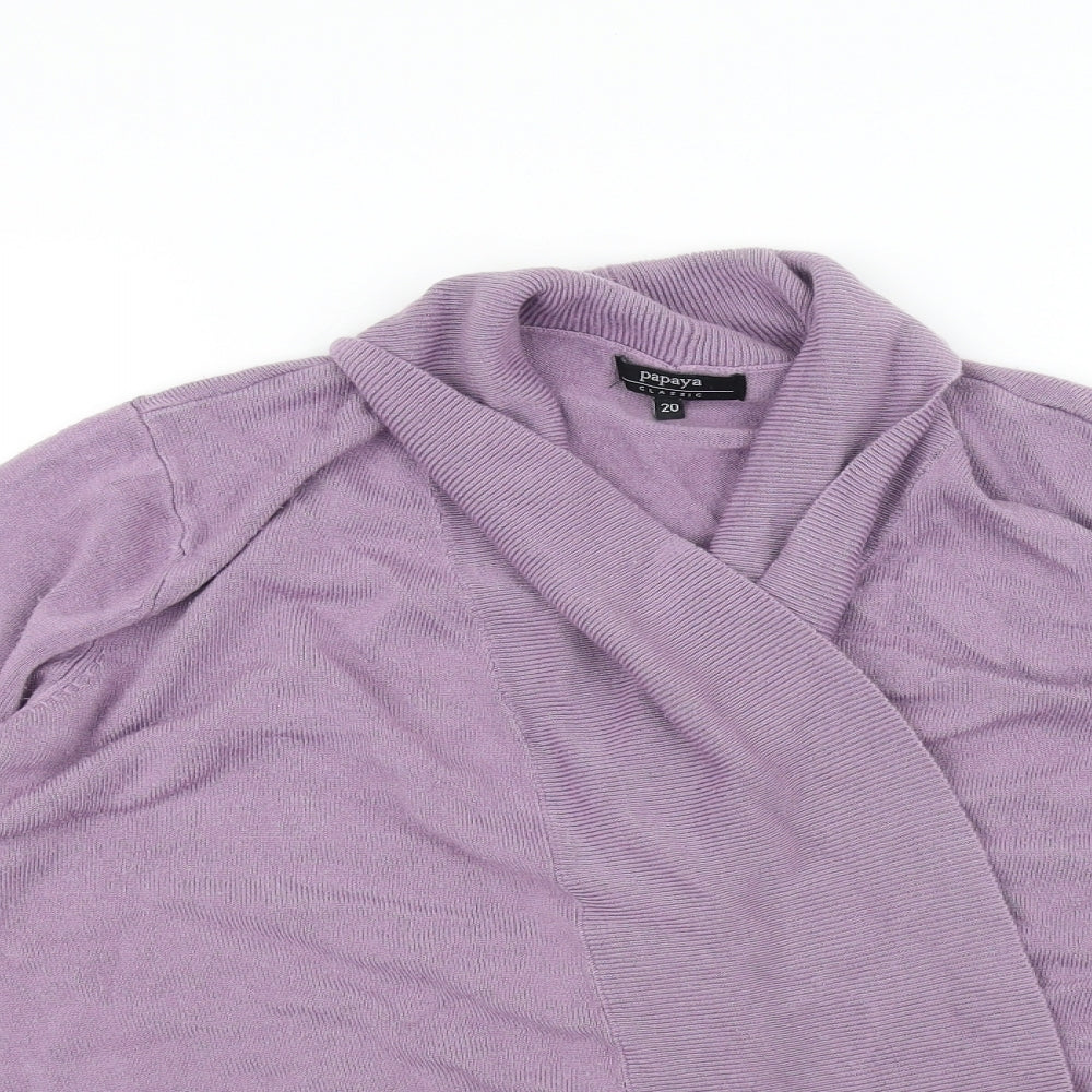 Papaya Womens Purple   Cardigan Jumper Size 20