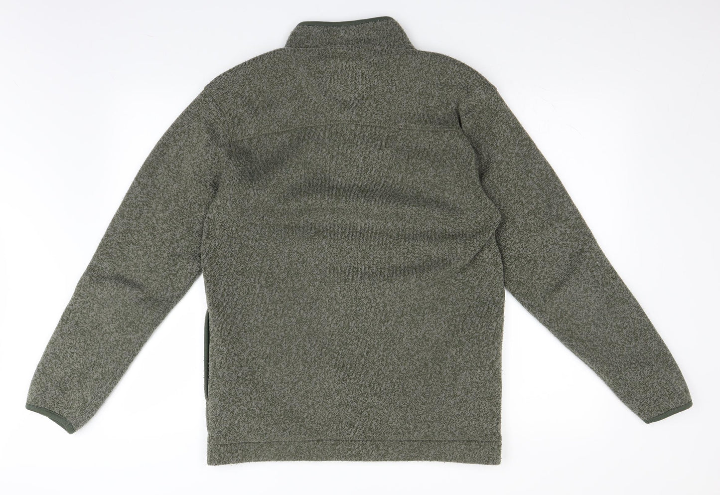 Weird Fish Mens Green  Knit Full Zip Sweatshirt Size M