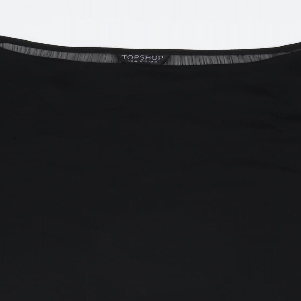 Topshop Womens Black   Basic Blouse Size 16