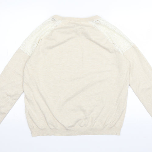 FOREVER 21 Womens Beige   Pullover Jumper Size 20  - lace