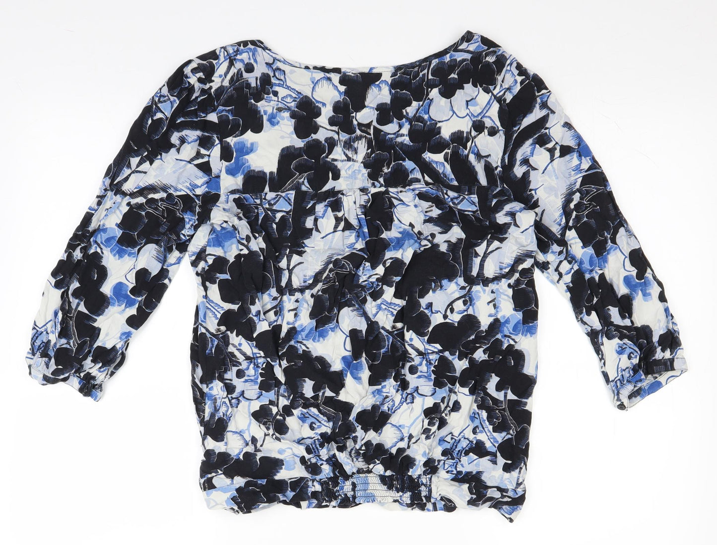 NEXT Womens Blue Floral  Basic Blouse Size 12