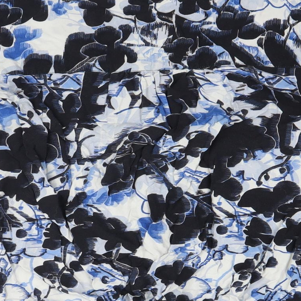 NEXT Womens Blue Floral  Basic Blouse Size 12