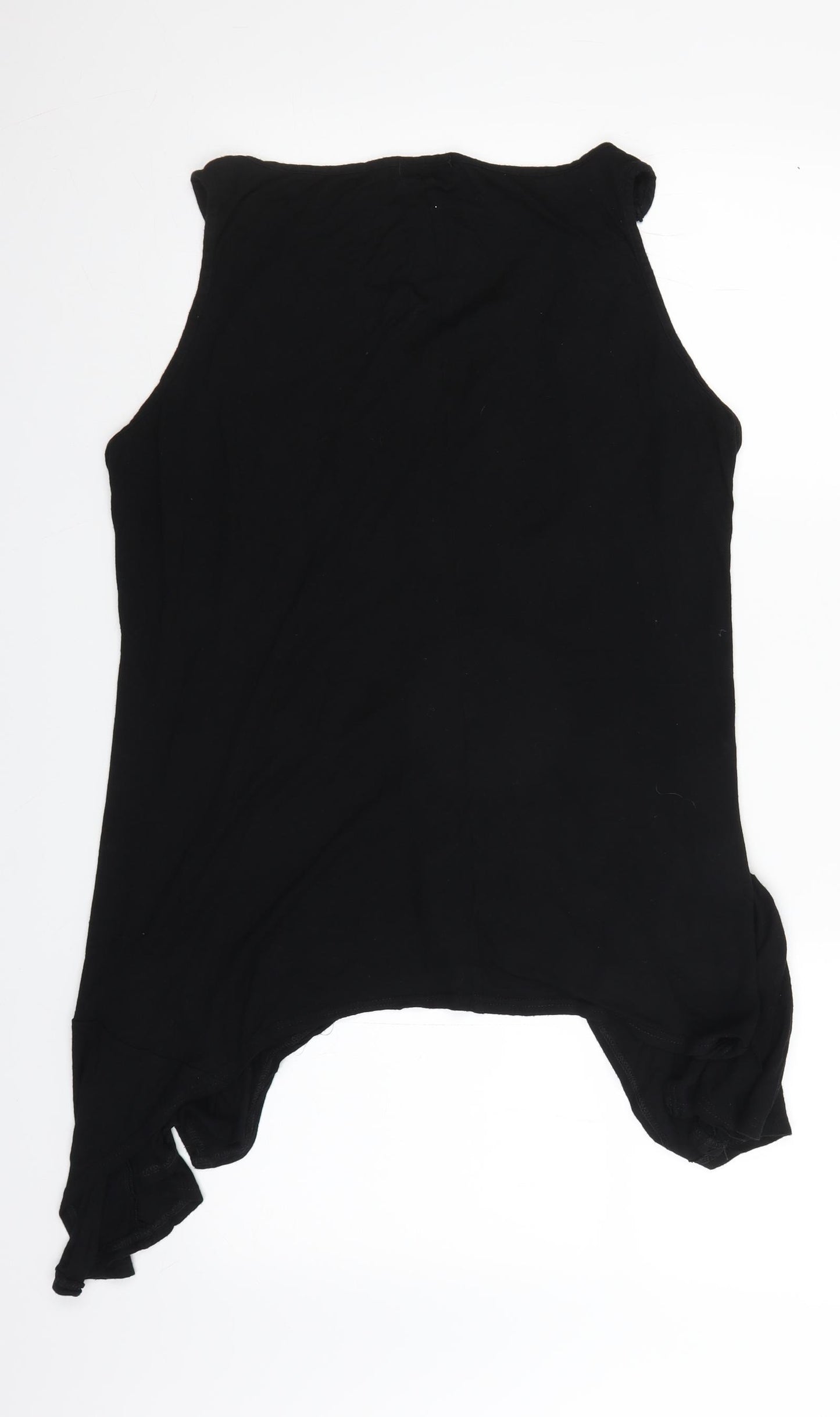 Yours Womens Black   Basic Tank Size 20  - feathers
