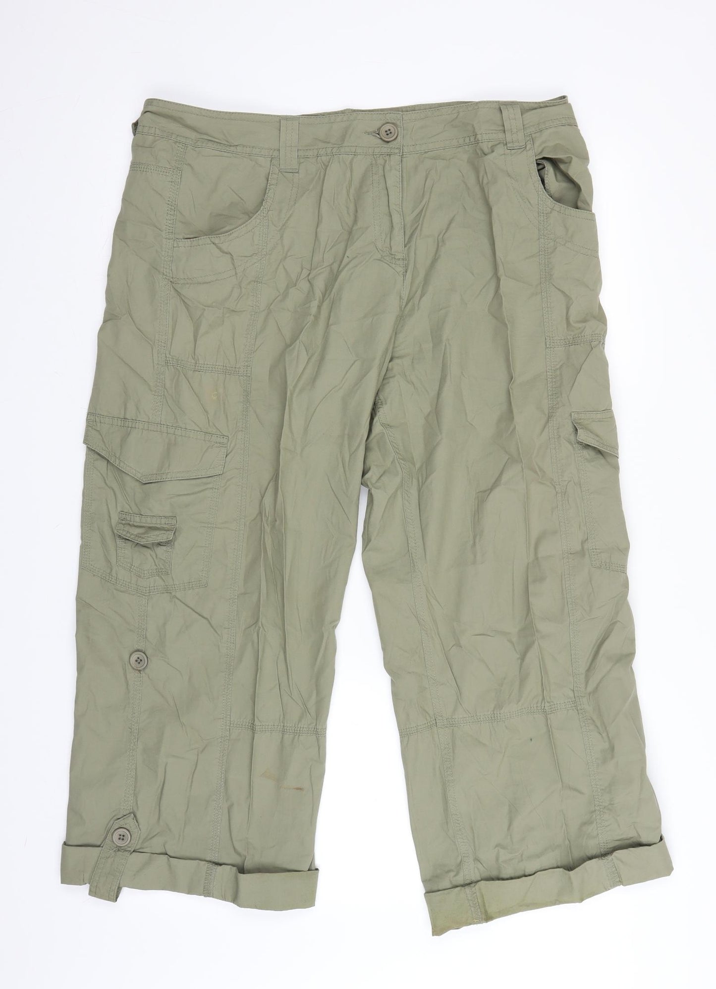 George Womens Green   Cargo Shorts Size 16