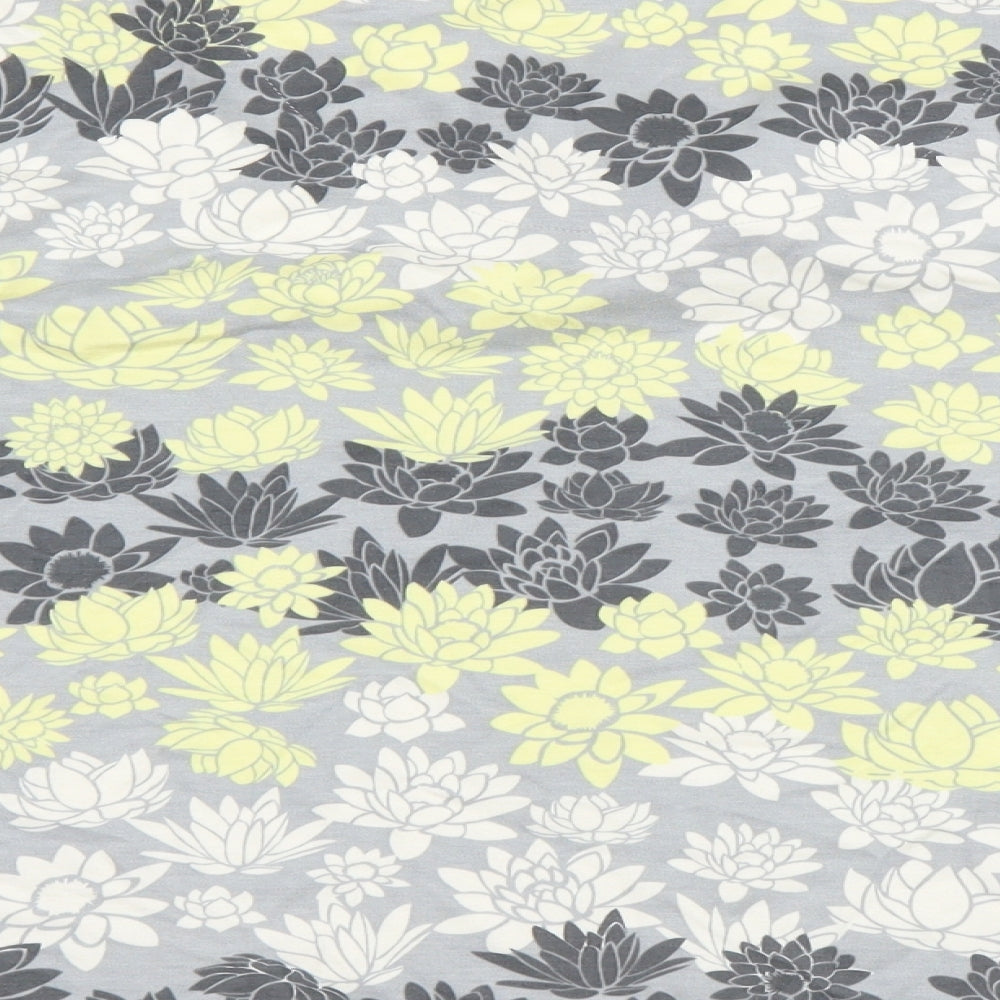 DASH Womens Grey Floral  Pullover Jumper Size 16