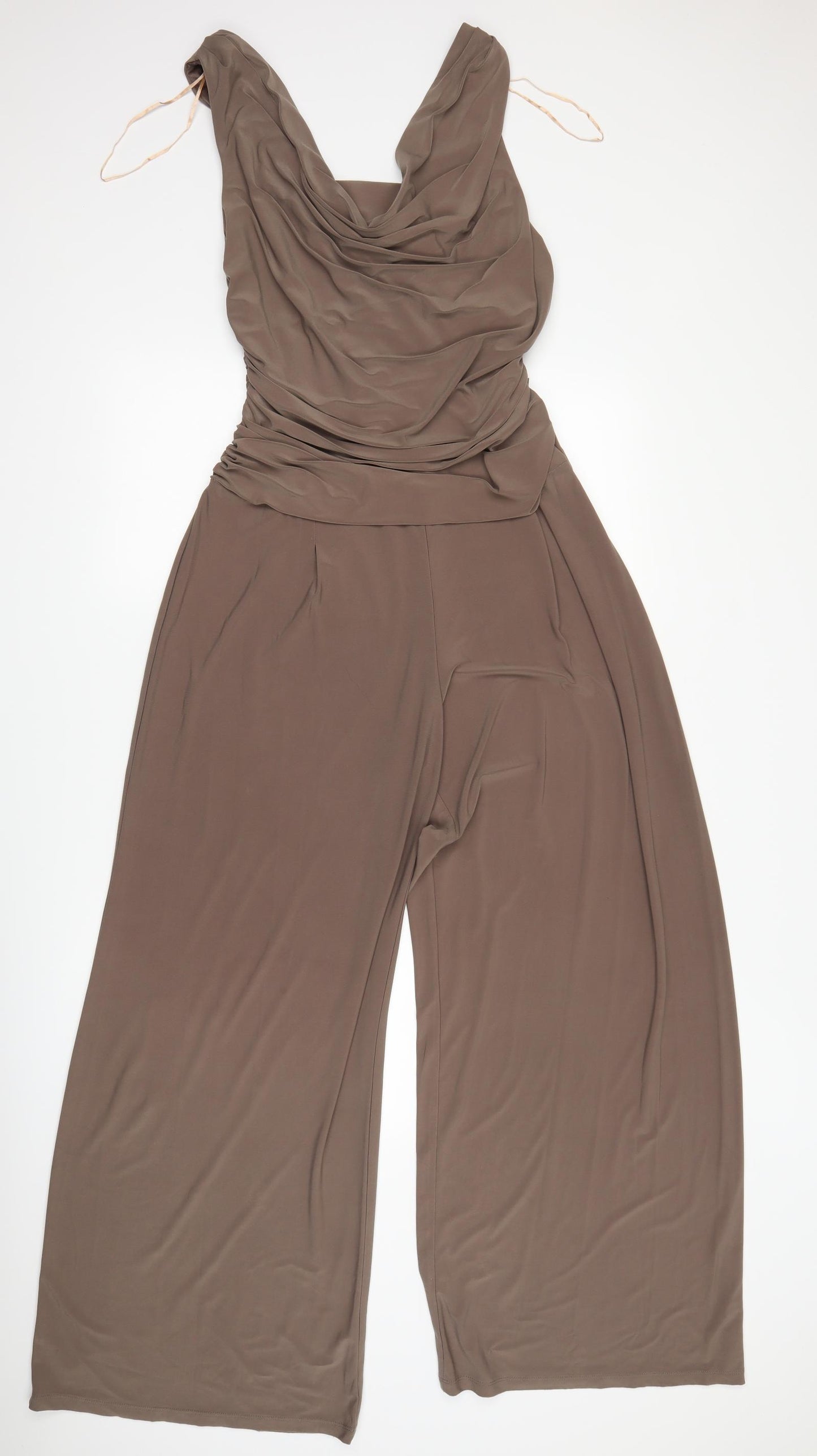 R&M Richards Womens Brown   Jumpsuit One-Piece Size 14
