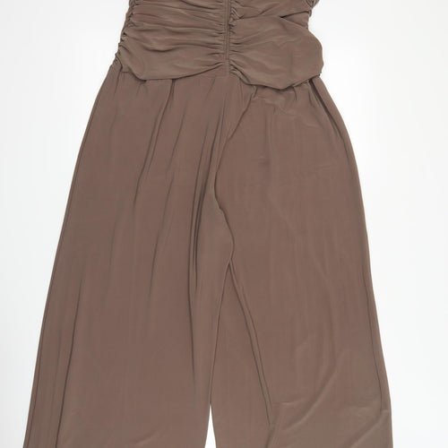 R&M Richards Womens Brown   Jumpsuit One-Piece Size 14