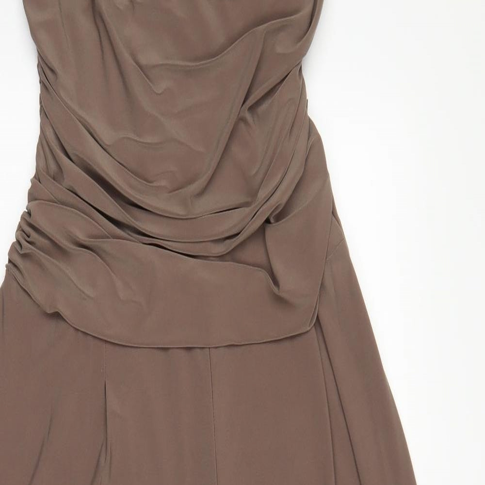 R&M Richards Womens Brown   Jumpsuit One-Piece Size 14