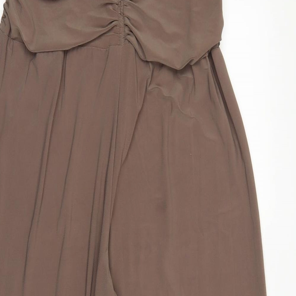 R&M Richards Womens Brown   Jumpsuit One-Piece Size 14