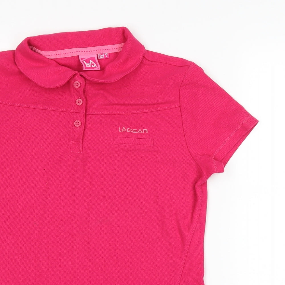 LA Gear Womens Pink   Basic Polo Size 12
