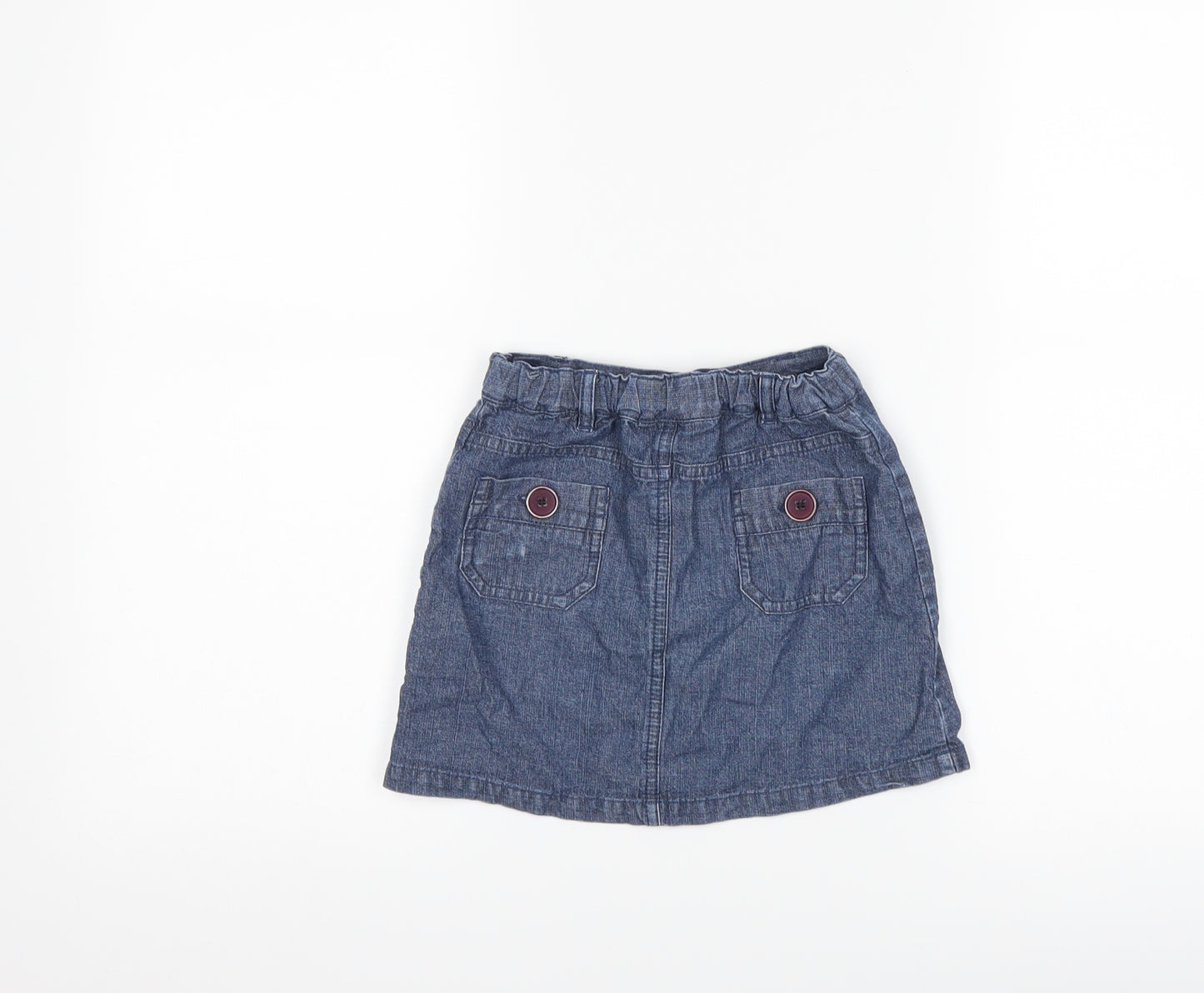 the little white company Girls Blue  Denim A-Line Skirt Size 5-6 Years