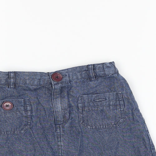 the little white company Girls Blue  Denim A-Line Skirt Size 5-6 Years