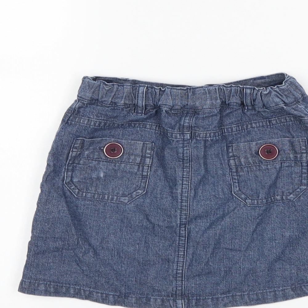 the little white company Girls Blue  Denim A-Line Skirt Size 5-6 Years