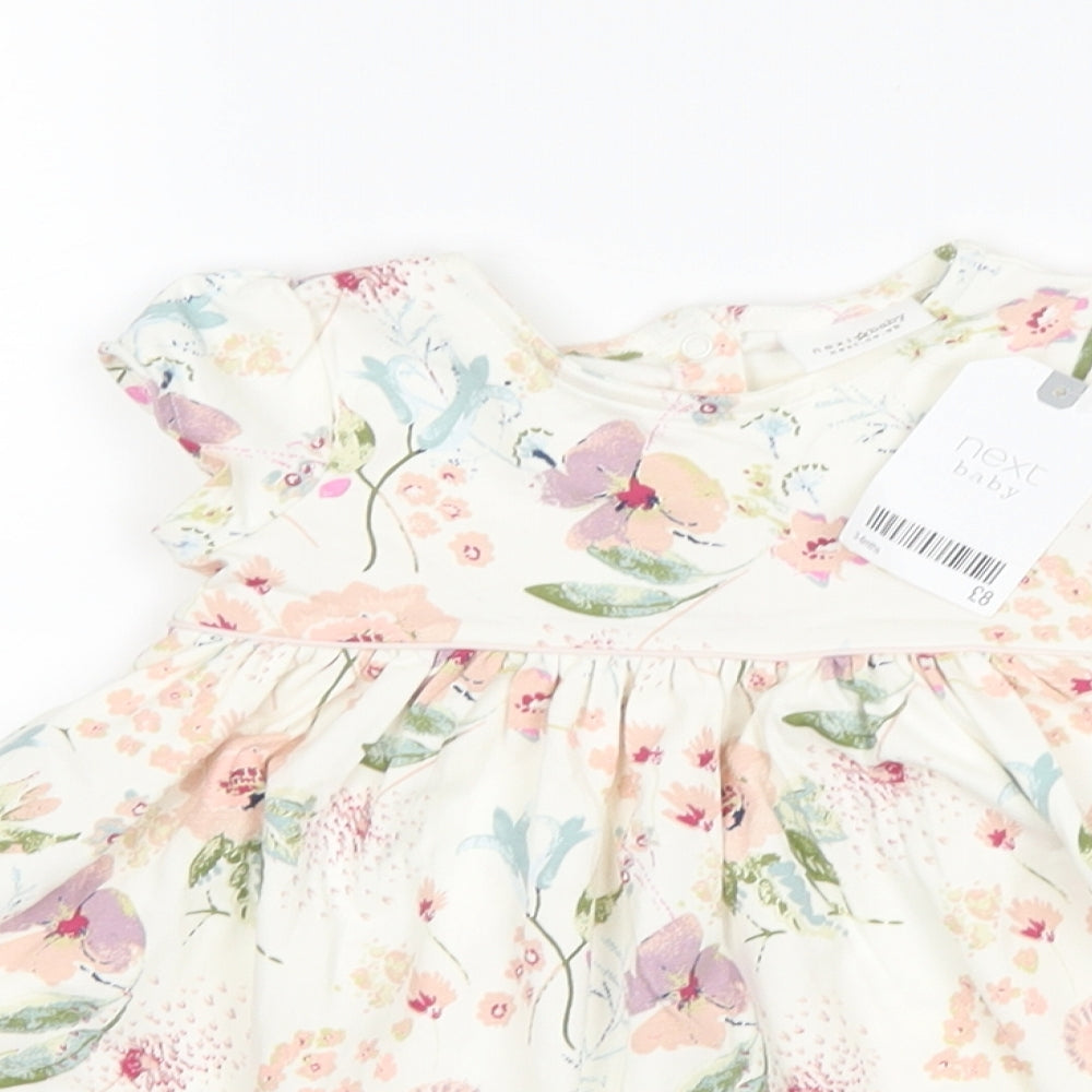 NEXT Girls White Floral  A-Line  Size 3-6 Months