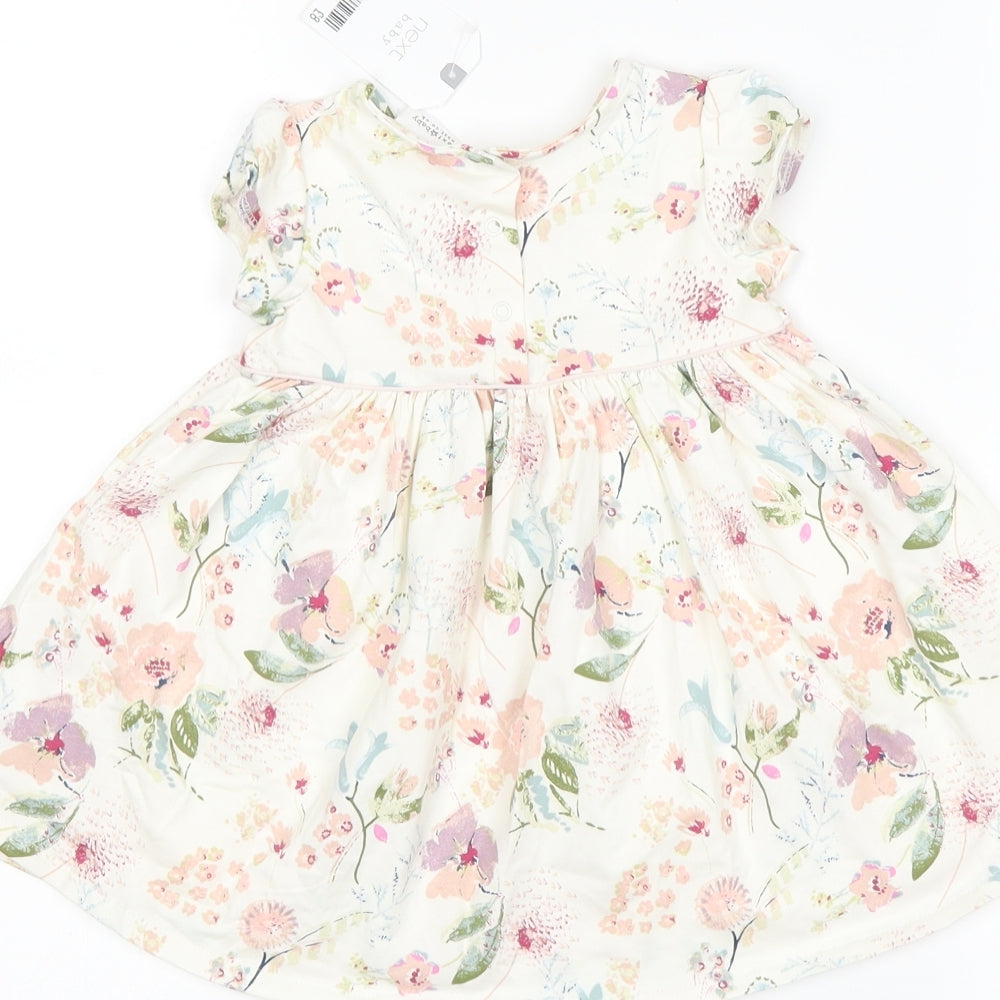 NEXT Girls White Floral  A-Line  Size 3-6 Months