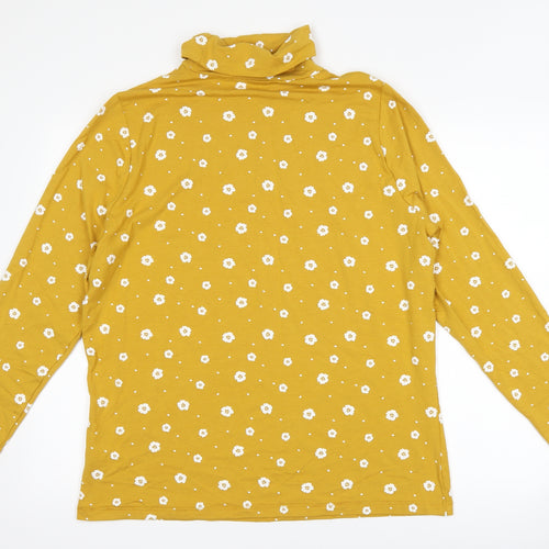 TU Womens Yellow Floral  Basic T-Shirt Size 22