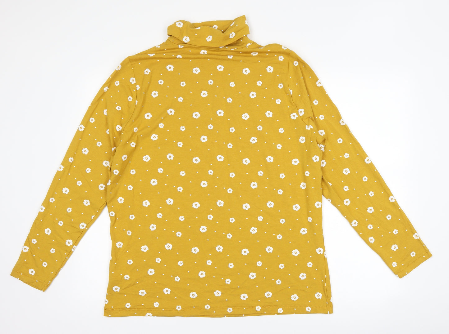 TU Womens Yellow Floral  Basic T-Shirt Size 22