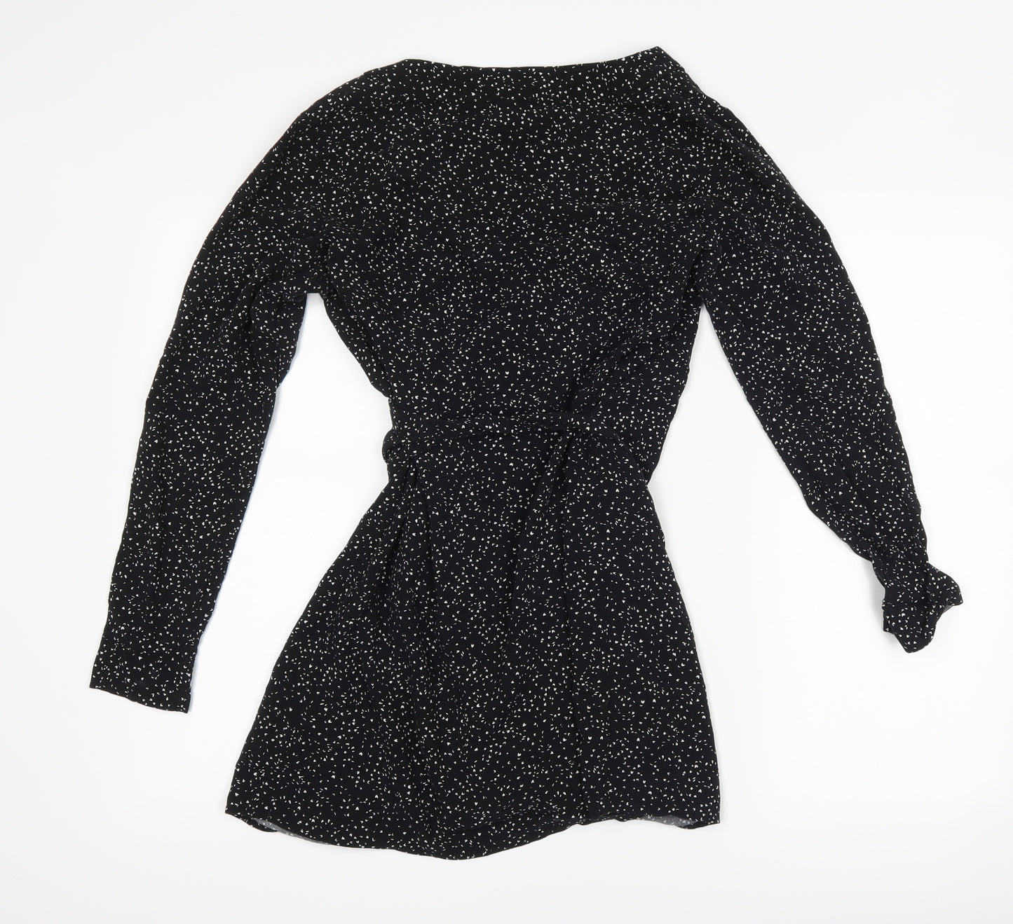 H&M Womens Black Polka Dot  Wrap Dress  Size 14