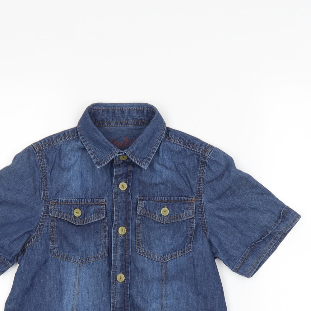 Primark Boys Blue  Denim Basic Button-Up Size 8-9 Years