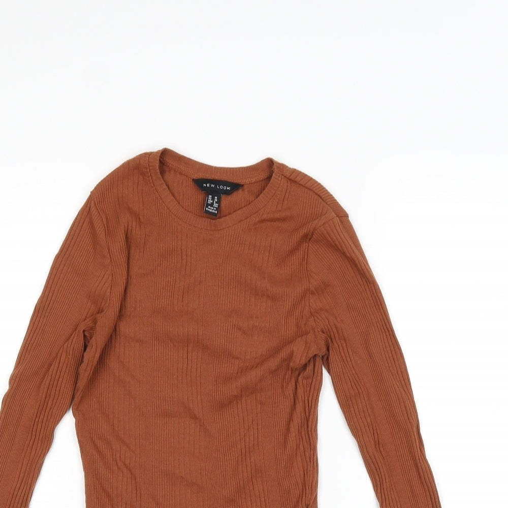 New Look Womens Brown   Basic T-Shirt Size 10