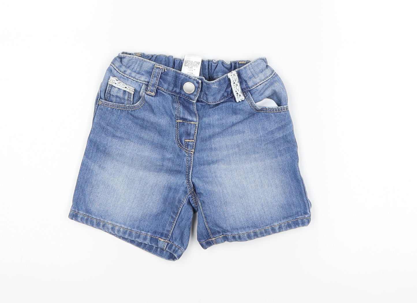 NEXT Girls Blue  Denim Cut-Off Shorts Size 2-3 Years
