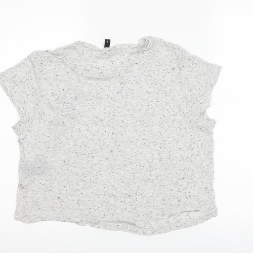 H&M Womens Grey   Basic T-Shirt Size L  - aliens