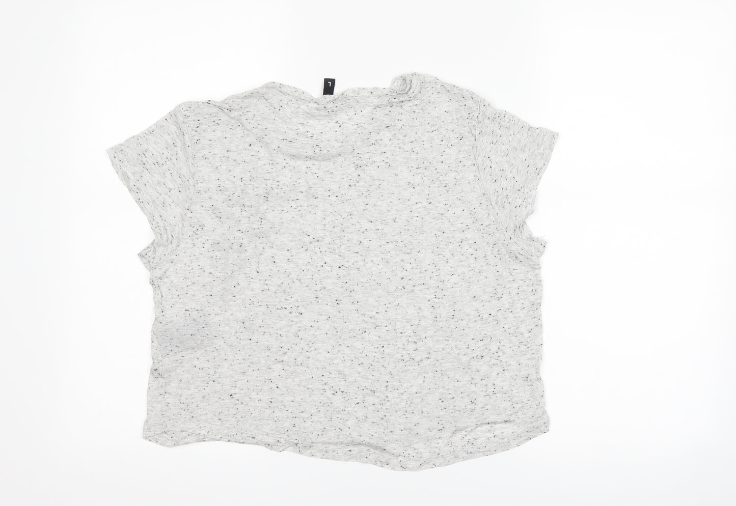H&M Womens Grey   Basic T-Shirt Size L  - aliens