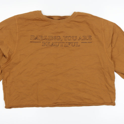 STR Womens Brown   Pullover Sweatshirt Size M  - slogan
