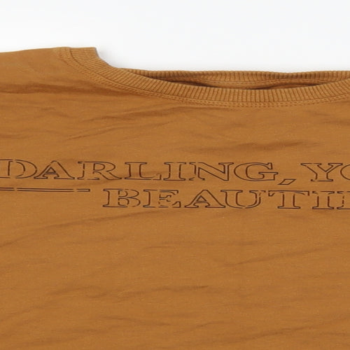 STR Womens Brown   Pullover Sweatshirt Size M  - slogan