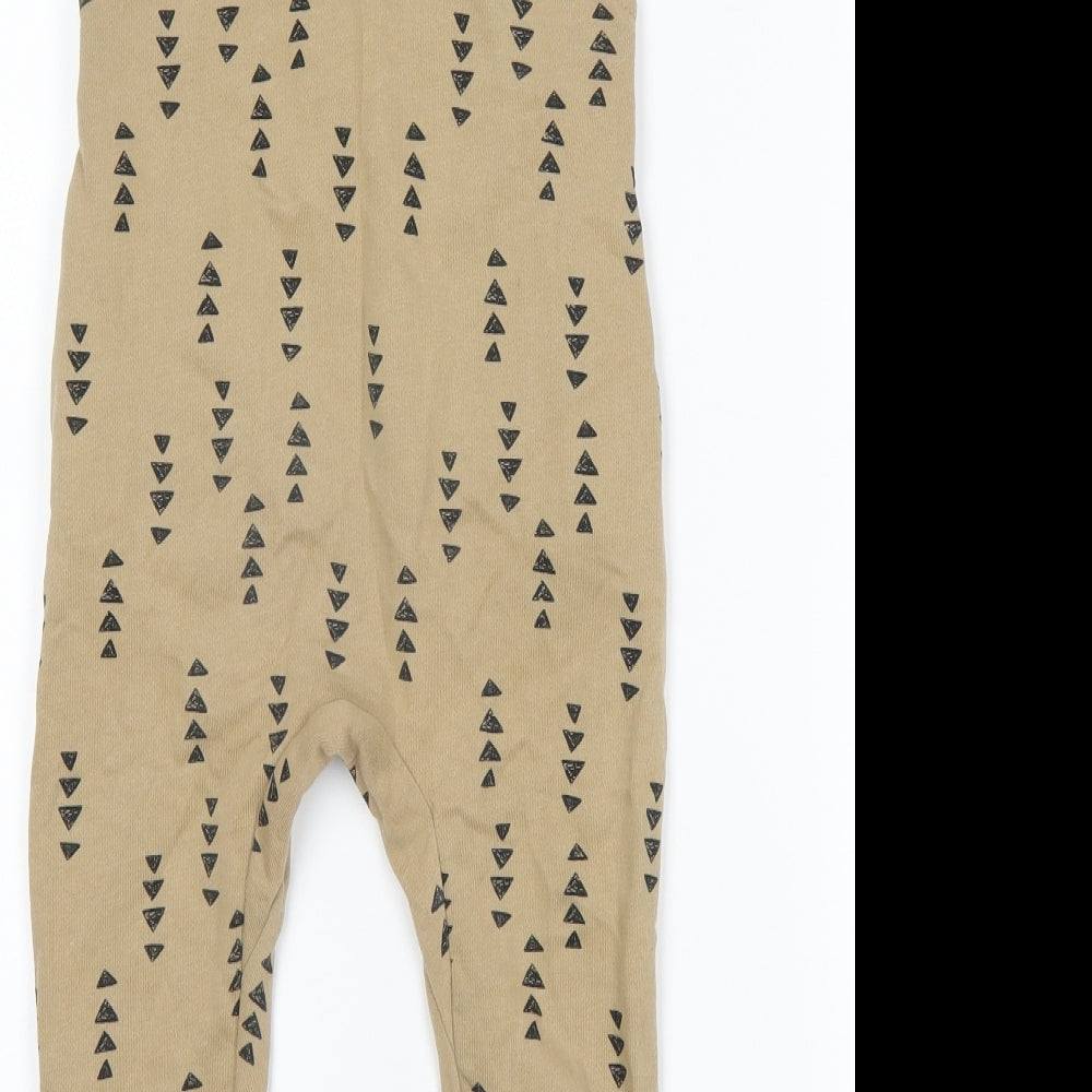 NEXT Boys Brown Geometric  Dungarees Trousers Size 3-4 Years